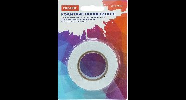 CREAKIT. Dubbelzijdig Foamtape 19 mm – Dubbelzijdige tape – Knutsel Tape – 2 Meter – Wit