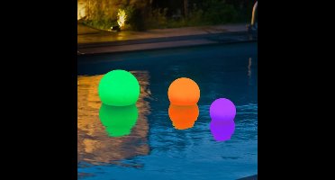 Solar lichtbol - drijvend - RGB Led - oplaadbaar - 30cm.