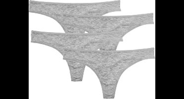 green-goose® Bamboe Dames String | 4 Stuks | Grijs | Maat XL | Duurzaam, Stretchy en Superzacht!