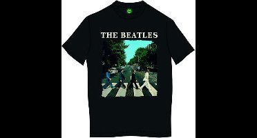The Beatles - Abbey Road & Logo Heren T-shirt - XL - Zwart