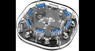 Orico transparante USB 3.0 hub met 7 USB-poorten