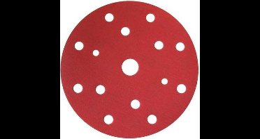 Finixa Red Schuurschijven Ø150mm P400 – 15 Gaten – Klittenband – Voor Excentrische Schuurmachine – Voorlakken Schuren