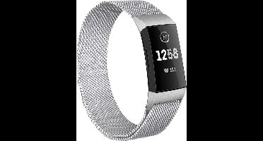 Bandje geschikt voor Fitbit Charge 3 - Zilver Milanese Band