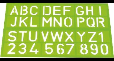 Westcott sjabloon - letter en nummers - 1 stuks - hobbysjabloon - AC-E10600