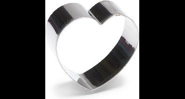 uitsteekvorm Hart 10 cm RVS zilver