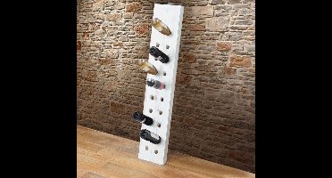 Shabby wijnkast 20 flessen wit
