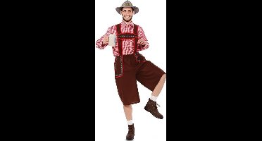 Tiroler Man Oktoberfest Bierfeest Compleet met Broek Shirt en Hoed | L-XL
