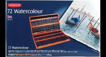 Derwent Watercolour potloden assorti in houten kist 72 stuks