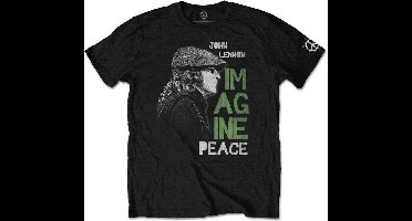 John Lennon - Imagine Peace Heren T-shirt - XL - Zwart