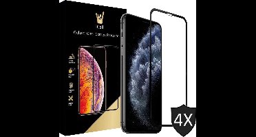 Screenprotector geschikt voor iPhone 11 Pro Max / XS Max - 4x FullGuard Glas Screen Protector