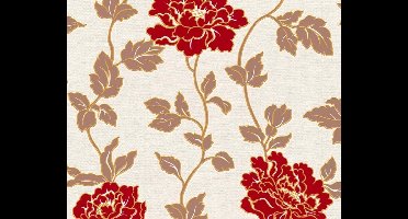 Chinese Floral behang oosters Japans Bloem Met Glitter 36695-3