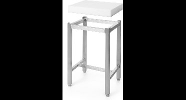 HENDI Hakblok met onderstel - wit HDPE500 en RVS - 500 x 400 x 800 mm