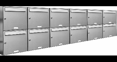 12er brievenbus wand muur twaalf personen