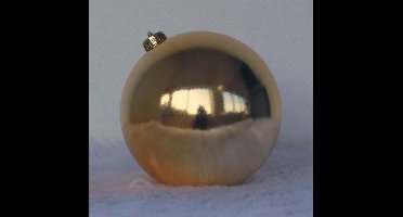 1 Onbreekbare kerstbal doorsnee 15 cm goud glanzend