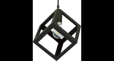 V-TAC Kubus Hanglamp voor Binnen E27 60W Zwart hanglamp