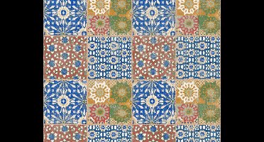 MEDITERRANE TEGEL BEHANG - Bruin Groen Rood - AS Creation Il Decoro