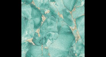 LUXUEUS MARMERLOOK BEHANG | Subtiel glanzend - Groen Wit Goud - A.S. Création Pintwalls III