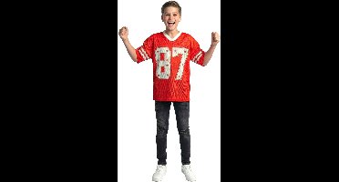 Ijshockey Shirt kind Oversized Rood - Maat 152/164