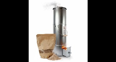Eurocatch Telescopische Rookoven Rond 101 cm - Verzinkt Metalen Rookton - Rookkast voor Buiten met Thermometer en 10 Rookhaken - Extra Rookmot