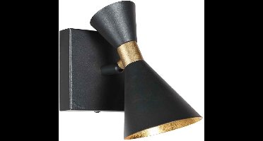 Wandlamp - zwart - Preto - elektronica kunststof metaal - Ø 9cm - GU10 - 4109ZW - Anne Lighting