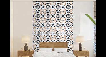 Behang - Fotobehang Bladvorm - Patroon - Kleurrijk - Breedte 140 cm x hoogte 220 cm