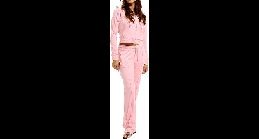 Juicy Couture Tina Velour Track Pant With Diamante Branding ROZE - Maat M