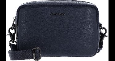 MANDARINA DUCK Leren Schoudertas Mellow Leather Crossbody Camera Bag Dress Blue Donkerblauw