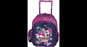 LOL Surprise - Rugzak Trolley - Kleine reiskoffer - Schooltas - Junior formaat -31 x 24 x 15 cm.