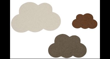 KidsDepotKidsDepot muurdecoratie wolken set van drie beige