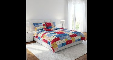 Dekbedovertrek Linda blauw 200x200/220cm