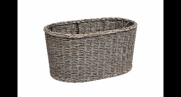 Rieten lampenkap grey ovaal - 36x17xH13 cm - vloerlampenkap - E27 fitting - rotan lampenkap