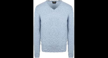 Steppin' Out Trui Cotton Cashmere V-hals Sky Blue - Maat M - Heren - Pullovers