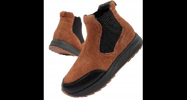 Scholl CWE Serie - Dames Enkelboots - Bruin - Leren Bovenwerk - Maat 37