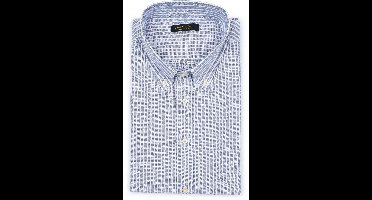Steppin' Out Overhemd Oxford Streep Lichtblauw - Maat XXL - Heren - Casual Shirt