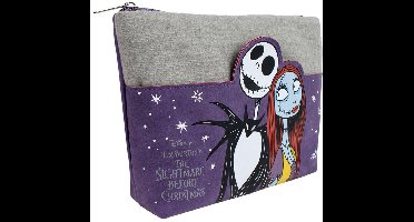 Nightmare Before Christmas Make Up Bag Jack & Sally Purple