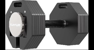 Tunturi Rapid Verstelbare Dumbbell – Verstelbaar van 4 tot 28 kg – 25 gewichten in één – Gewichtenset voor thuis