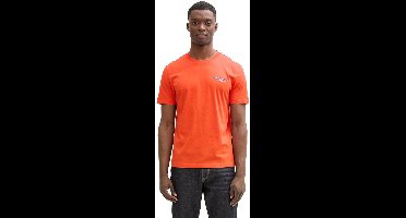 Tom Tailor Printed T-shirt Met Korte Mouwen Oranje 2XL