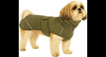 Hondenjas – Flamingo Cujo – honden jas – hondenjasjes winter – hondenjas waterdicht – 35 cm – A:35cm B:42cm C:45-52cm – groen