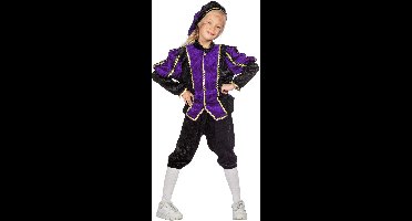 Wilbers & Wilbers - Pietenpakken - Vrolijk Pietje Paarse Pietenpak Kind Kostuum - Paars - Maat 152 - Sinterklaas - Verkleedkleding