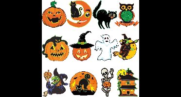 Home & Marker - Halloween Raamstickers - Raam Stickers - Halloween Decoratie - Window Stickers - (10 stuks) - Cartoon - SPOOKCLINGS
