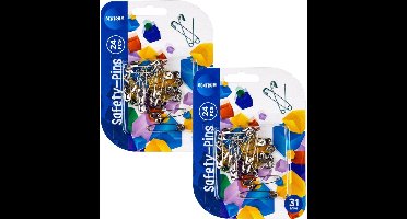 Centrum Veiligheidsspelden - metaal - zilver - 48x stuks - 31 mm - huishoud artikel - hobby artikel