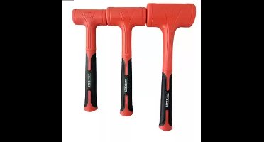 Hamer set, rubber beschermd terugslagvrij Ø 45, 52 & 64 mm 450, 680 & 1360gr 3-delig