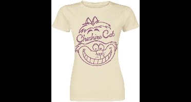 Alice In Wonderland Grinsekatze - Cheshire Cat Smile Dames T-shirt - natuur - XL