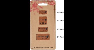 Skai leren label Made with love