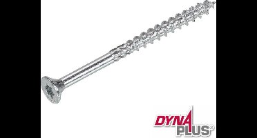 Dynaplus - Unischroeven - Torx 30 platkop - 6 x 130mm - Verzinkt - Deeldraad (100 stuks)
