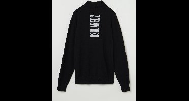 Dsquared2 Fijngebreide coltrui in kasjmierblend - Zwart - Maat 164