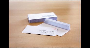 Raadhuis dienst enveloppen - 110x220mm DL (EA5/6) - venster rechts - wit - met plakstrip - 25 stuks