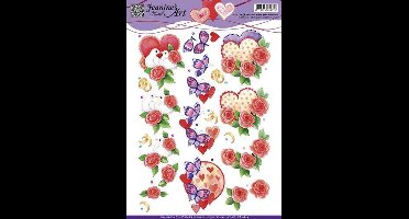 Liefde Valentijn 3D-Knipvel Jeanine's Art 1 stuks