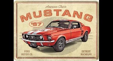 Wandbordje / Metal Card - Ford Mustang GT 1967