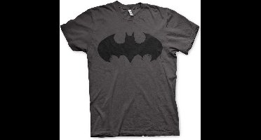 Batman Inked Logo Heren T-shirt - donkergrijs - M
